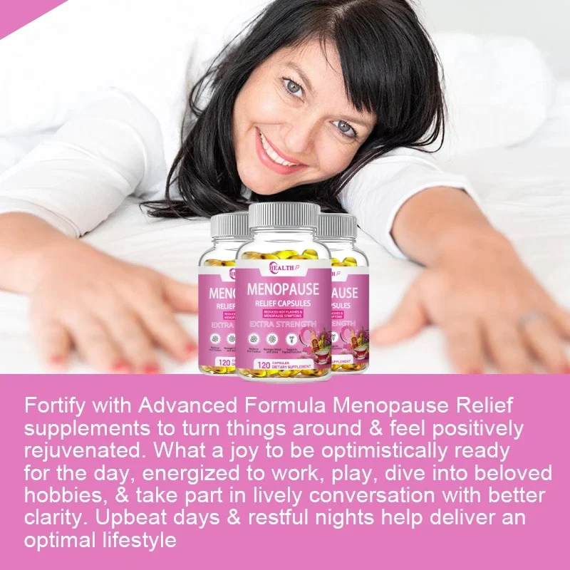 HEALTH Menopause Relief Capsule Multi-Symptom Relief for Hot Flashes & Night Sweats Support for Mood & Hormone Balance