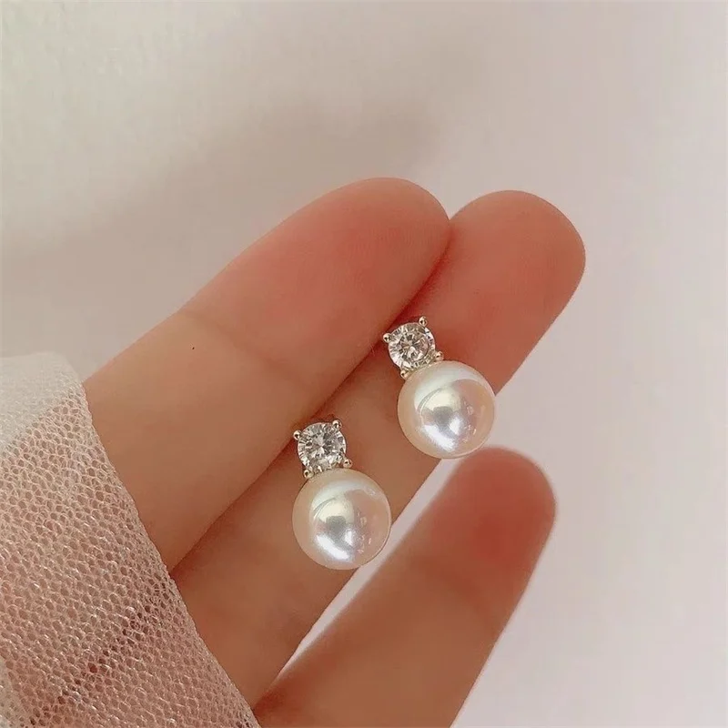 Neue Mode Elegante Shell Perle Ohrringe Für Frauen mit 5A Zirkonia Ohrring Schmuck Weibliche Zubehör Mutter Tag Geschenke – Detail 1
