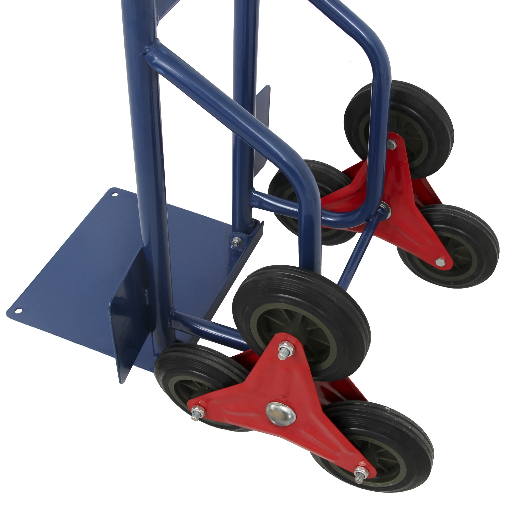 440lbs Heavy Duty บันไดปีนย้าย Dolly Hand รถบรรทุกโกดัง Appliance Cart สีฟ้า