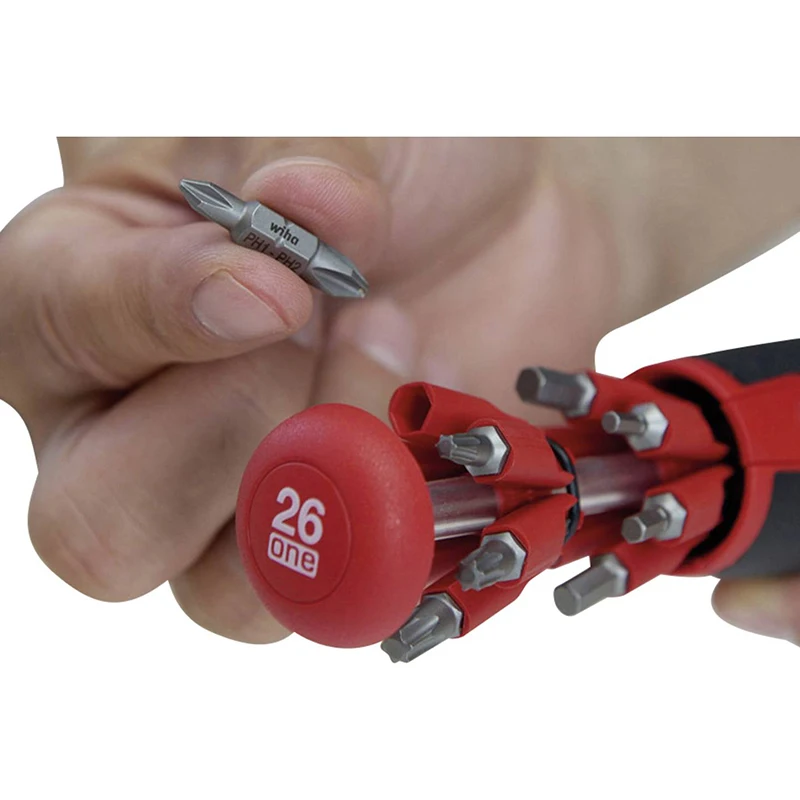 Imagem -06 - Liftup Chave de Fenda Grupo 26 em 13 Bits Duplos Suporte de Bits Magnético Misturado com Row Bit Clip Softfinish Handle Wiha40907
