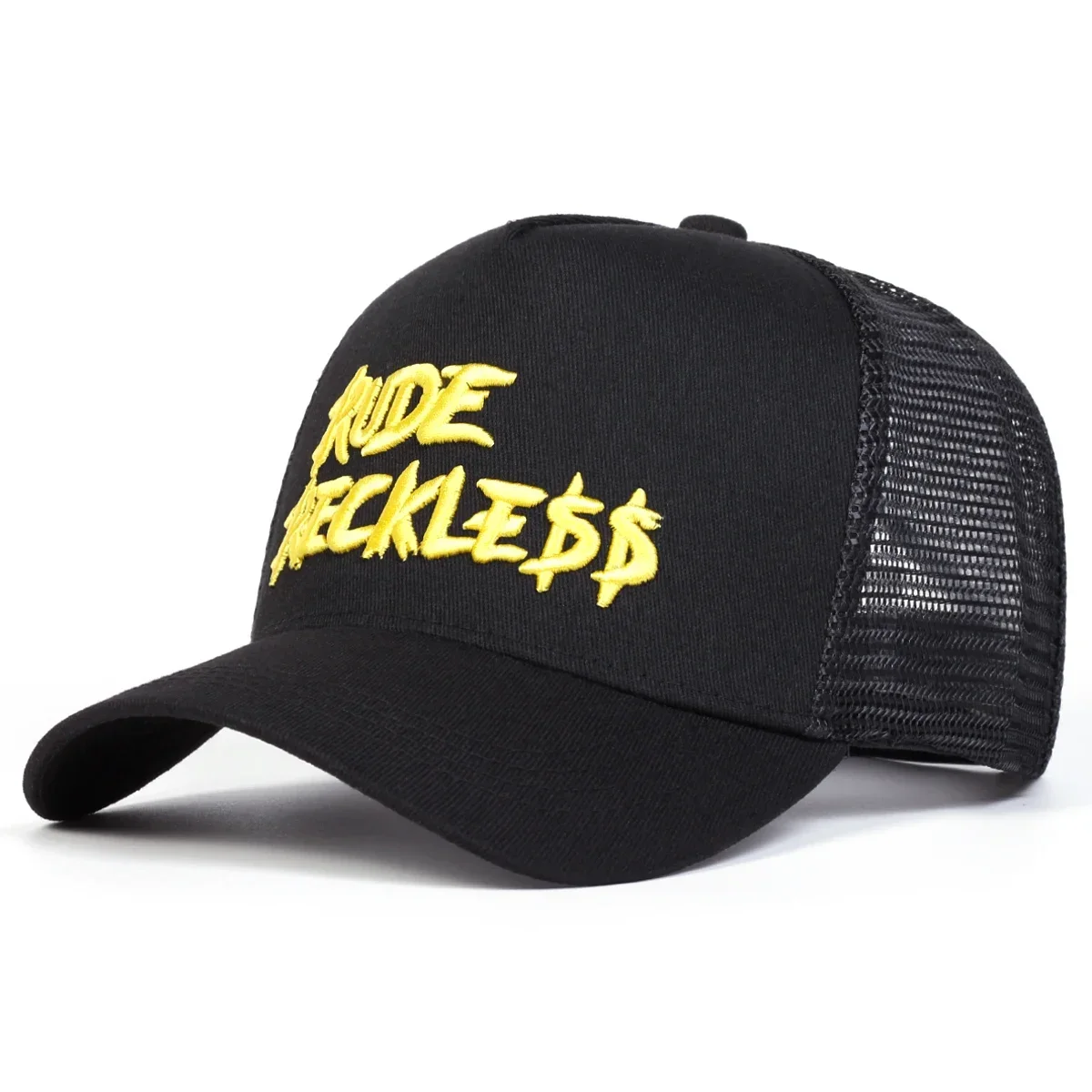 Бейсбольные сетчатые кепки унисекс с вышивкой букв RUDE RECKLE, весенне-летние уличные регулируемые повседневные шапки, солнцезащитная шляпа, спортивная кепка