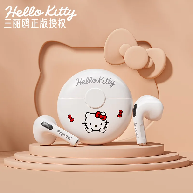 Cartoon Sanrio Hello Kitty wireless Bluetooth headset 5.2 noise reduction sports stereo in-ear Cinnamon Gift Kuromi Girl Gift