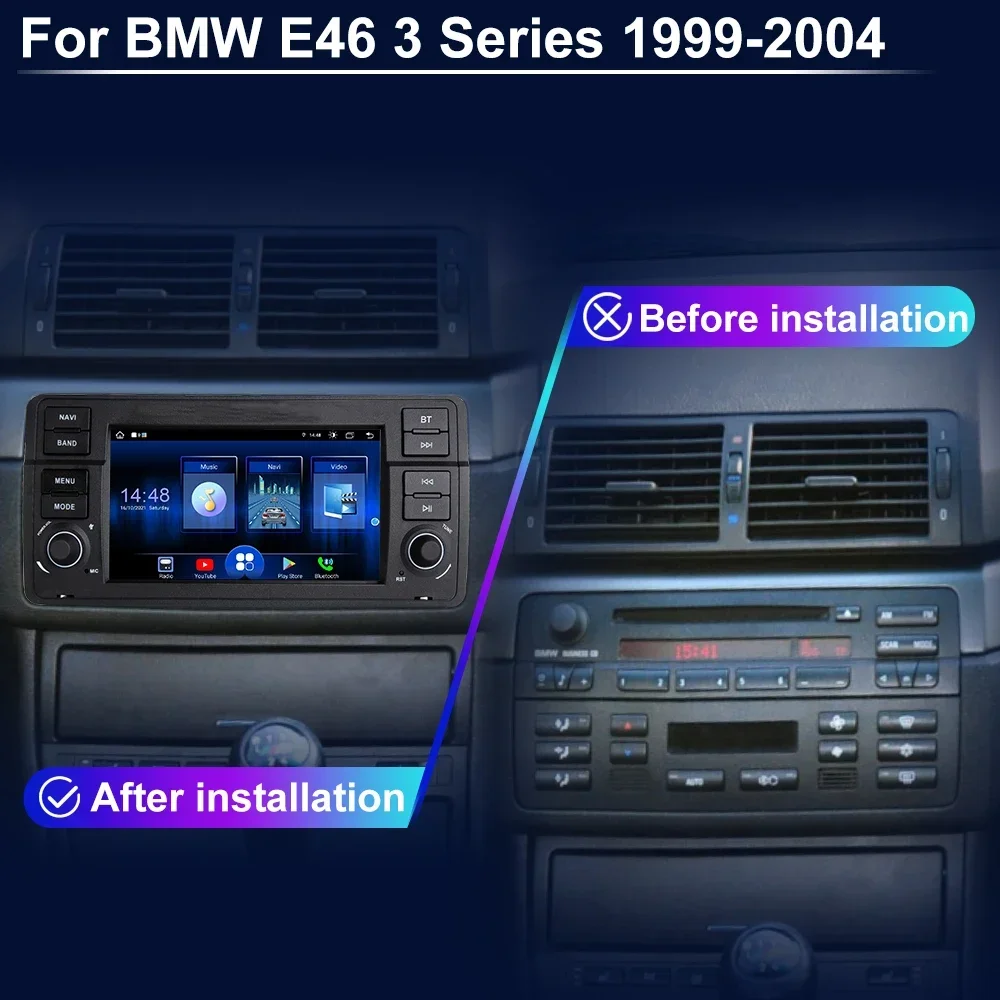

Autoradio E46 3 Series For BMW E46 M3 Rover Car Radio Multimedia Player GPS Navigation Wireless CarPlay Android Auto Android