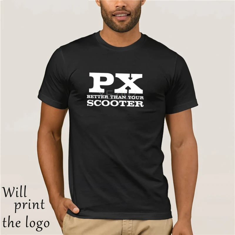 T-shirt VESPA PX better than your scooter Piaggio LML - Maglia Cotone 100% NERO