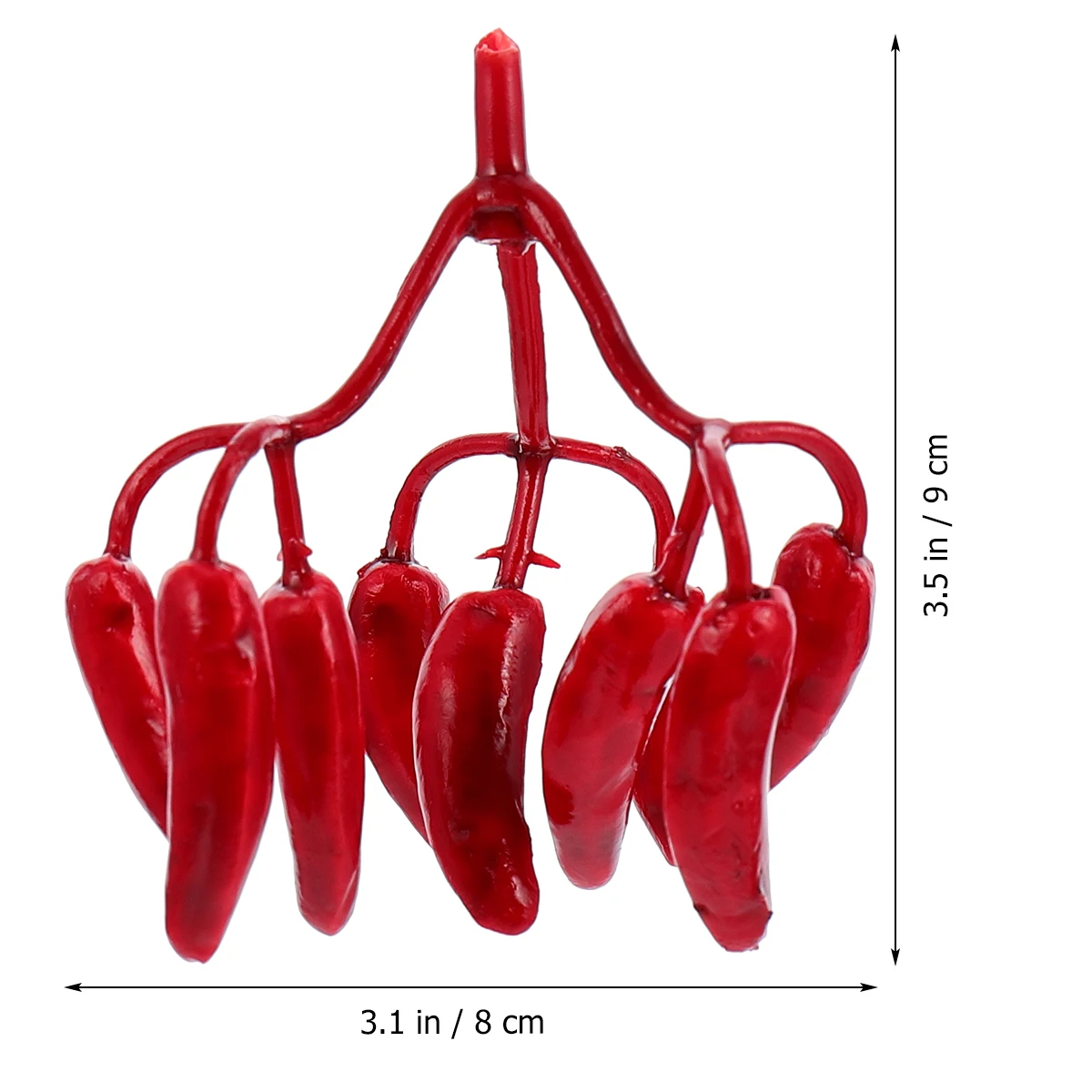 12 Pcs Red Decorative Artificial Chili nament for Christmas Wedding Photography DIY Accessories Simulated Flower