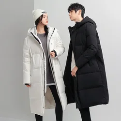 Long Down Jacket Women Waterproof Hooded Coat 2023 Winter New Loose Girls' Jacket Multi-Color Thick Windbrake Down Coat