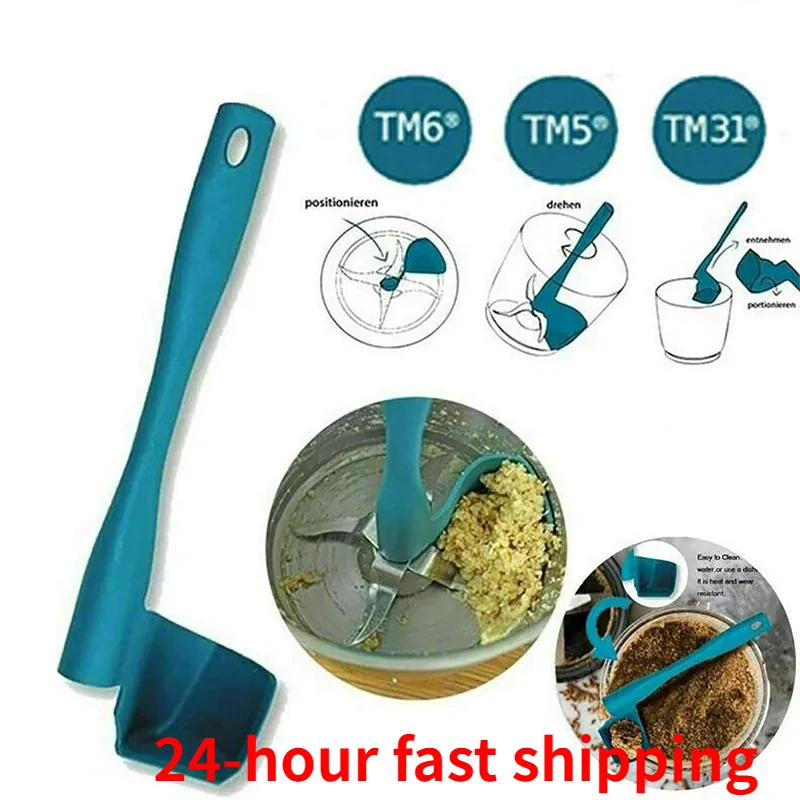 Rotating Spatula Scraper for Kitchen Thermomix TM5/TM6/TM31 Removing Portioning Food Multi-function Rotary Mixing Drums Spatula