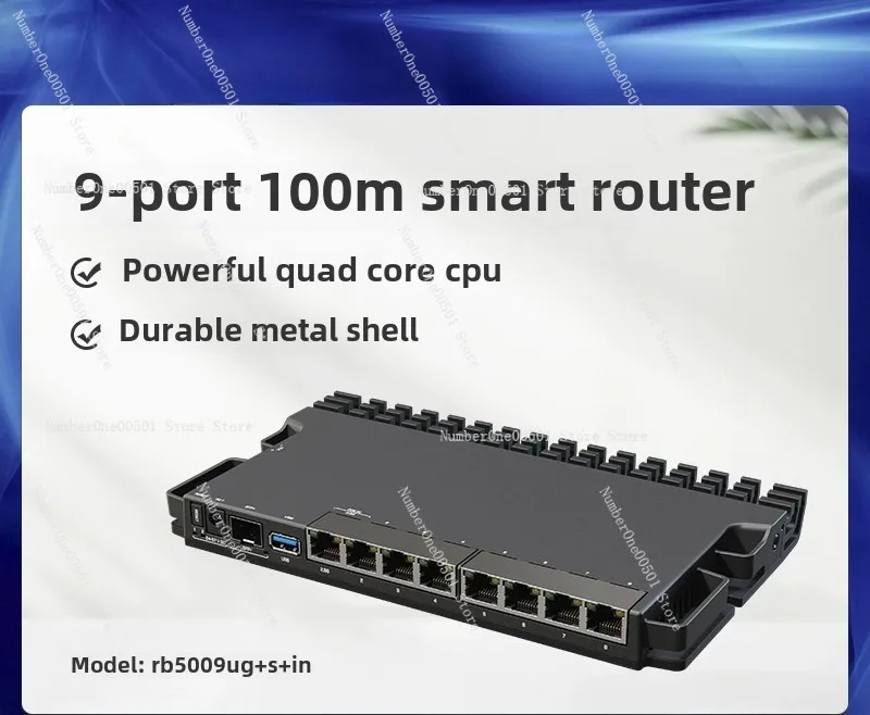 RB5009UG + S + IN Enterprise 10 Gigabit 9-Port Intelligent Wired Router