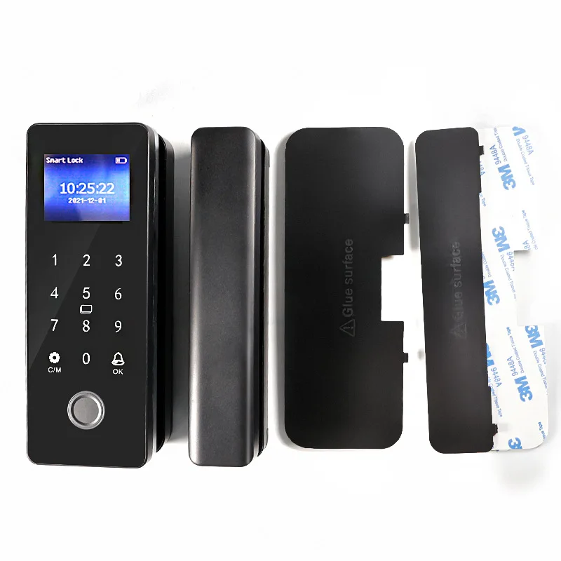 DW610 Glass Door Fingerprint Lock Intelligent Attendance Free Opening Cabling Single and Double Access Control