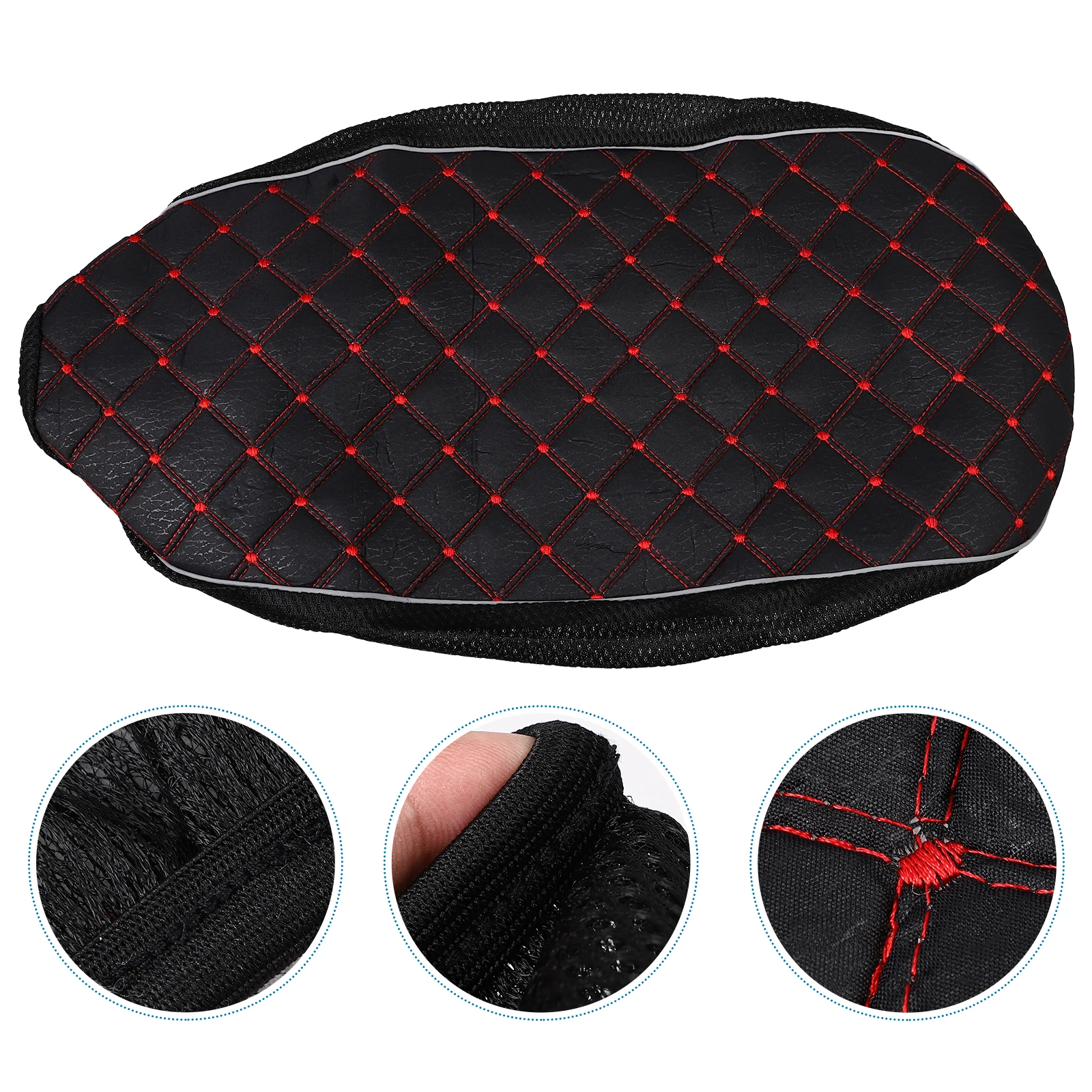 

Motorcycle Seat Cover Linen Mesh Protector Cushion Case Elastic Band Adjustable Comfortable Durable Breathable Shock Absorption