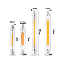 R7S LED Glass Tube COB Bulb 78MM 118MM 20W 40W 50W High Power R7S Corn Lamp J78 J118 Replace Halogen Light AC 110V 220V Lampadas