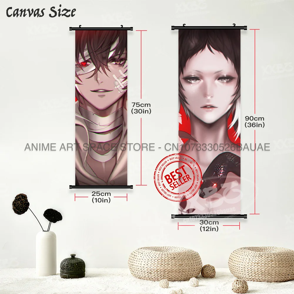 Japanische Anime Bungo Stray Dogs Wandkunst Leinwand Schriftrollen Bilder Modernes Druckposter Kunikida Doppo Home Decor Hängende Malerei – Detail 5