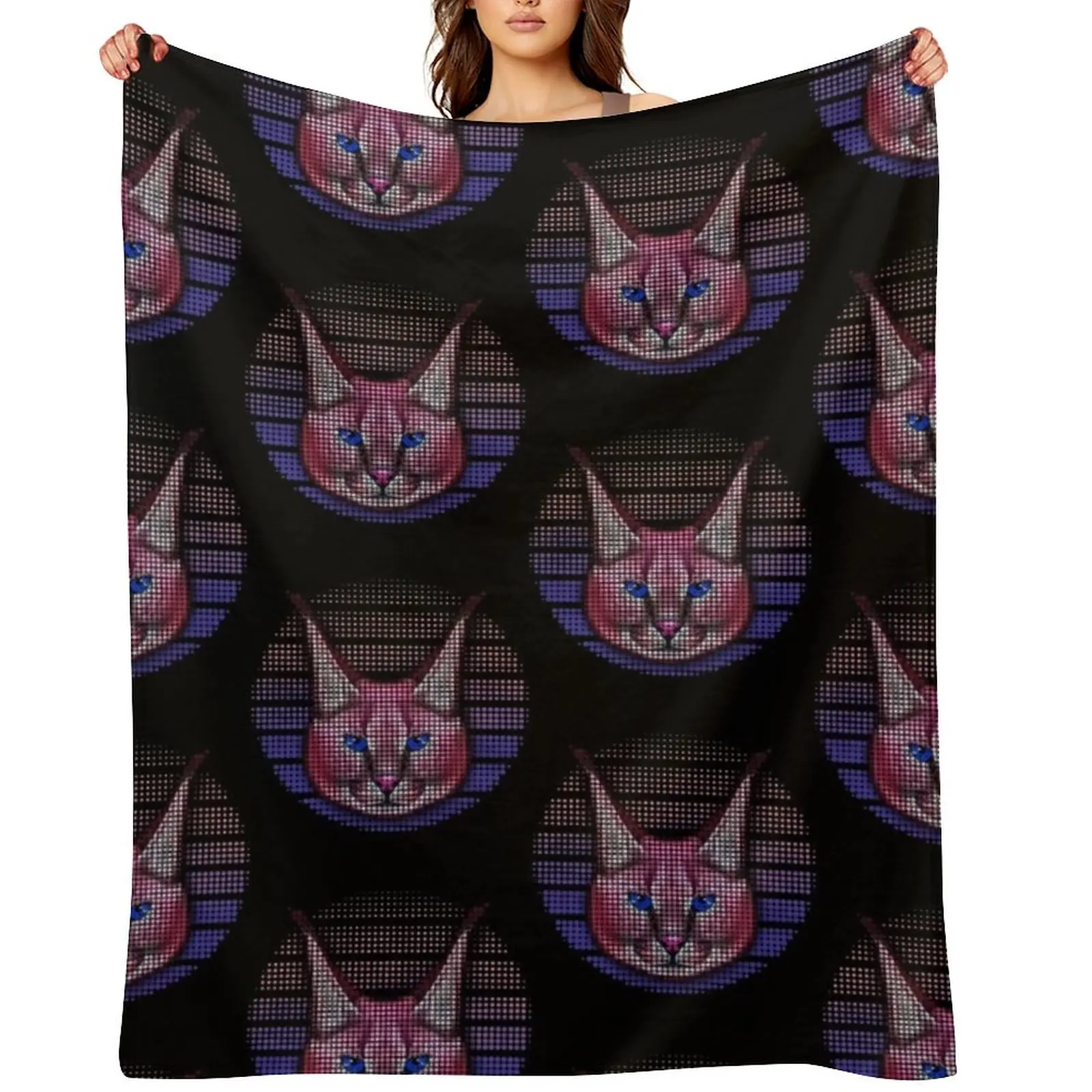 Caracal vintage caracal big cat caracal Throw Blanket For Baby Decoratives Custom Moving Blankets
