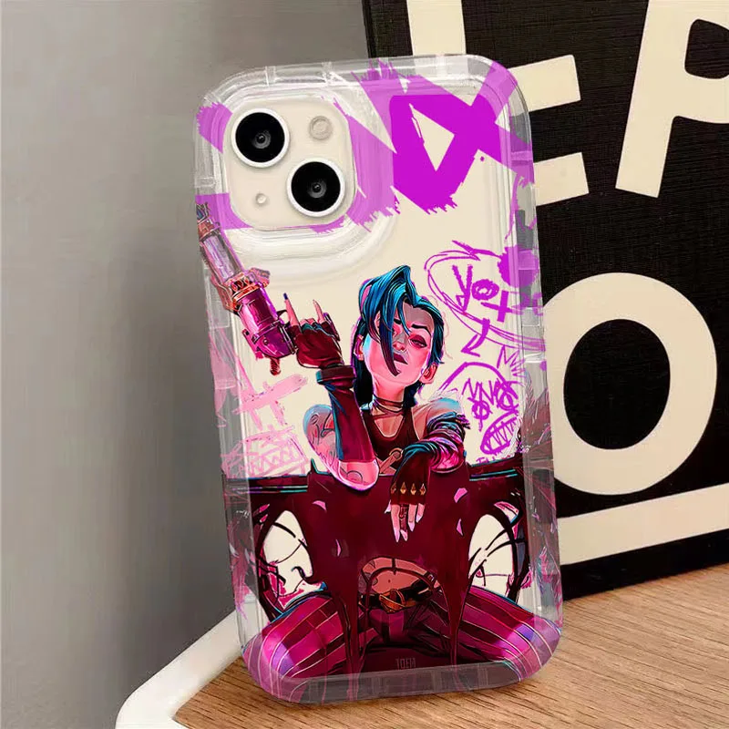Phone Case For iPhone 16 15 14 13 12 11 Pro Max XS X XR 8 7 Plus SE 2020 Game Arcanes Jinxs Shockproof Clear Silicone Back Cover