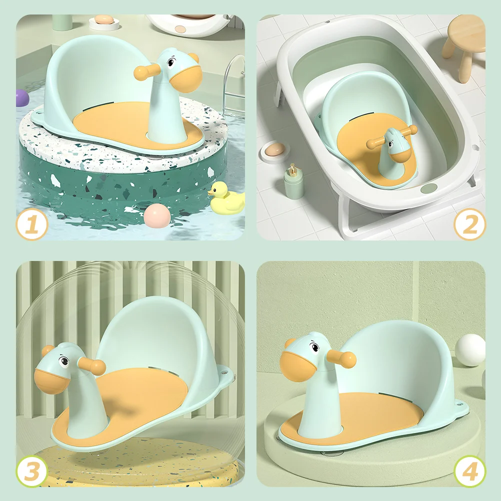 

Infant Bath Seat Toddler Shower Stool Non Slip Suction Cups PP Material Free Parents Hands Baby Gift Bath Seat