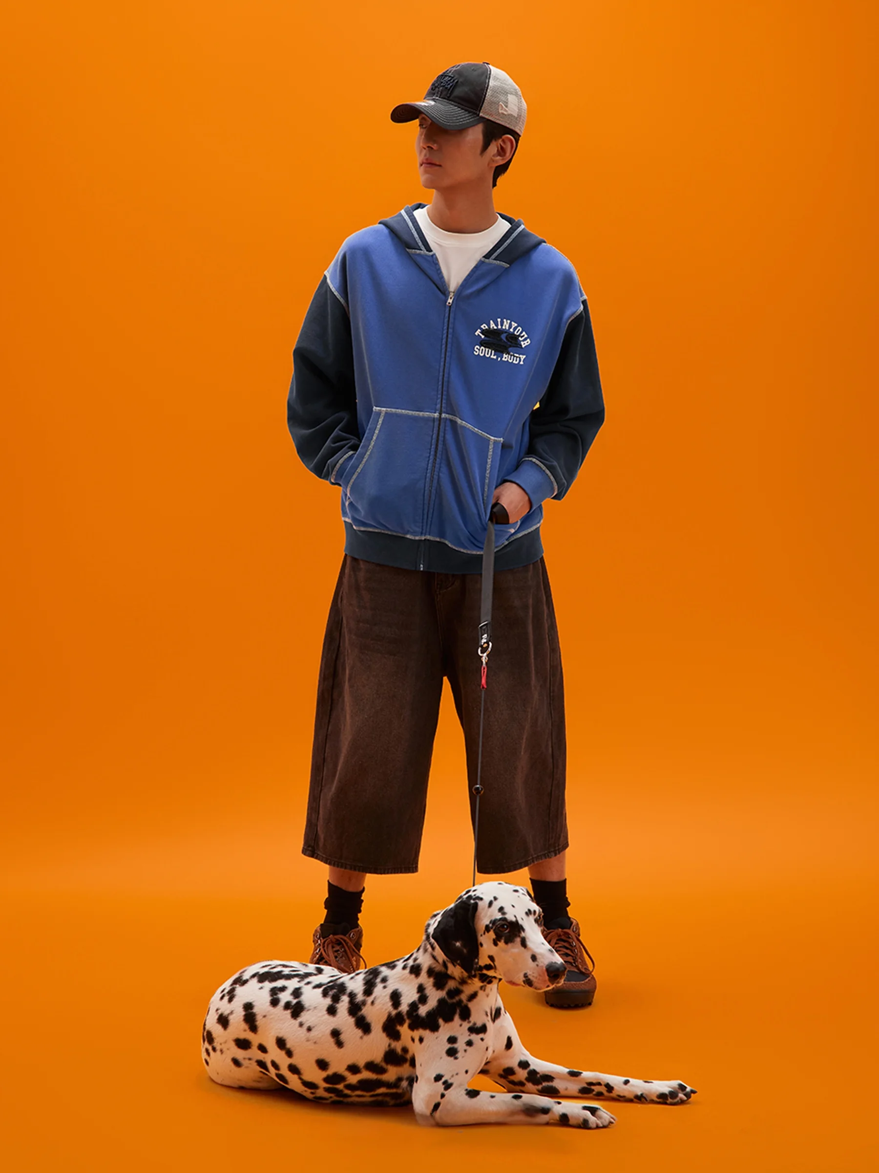 

Худи на молнии Crnenter Collaborative в винтажном стиле с пэчворком, повседневная свободная толстовка из хлопка для мужчин и женщин