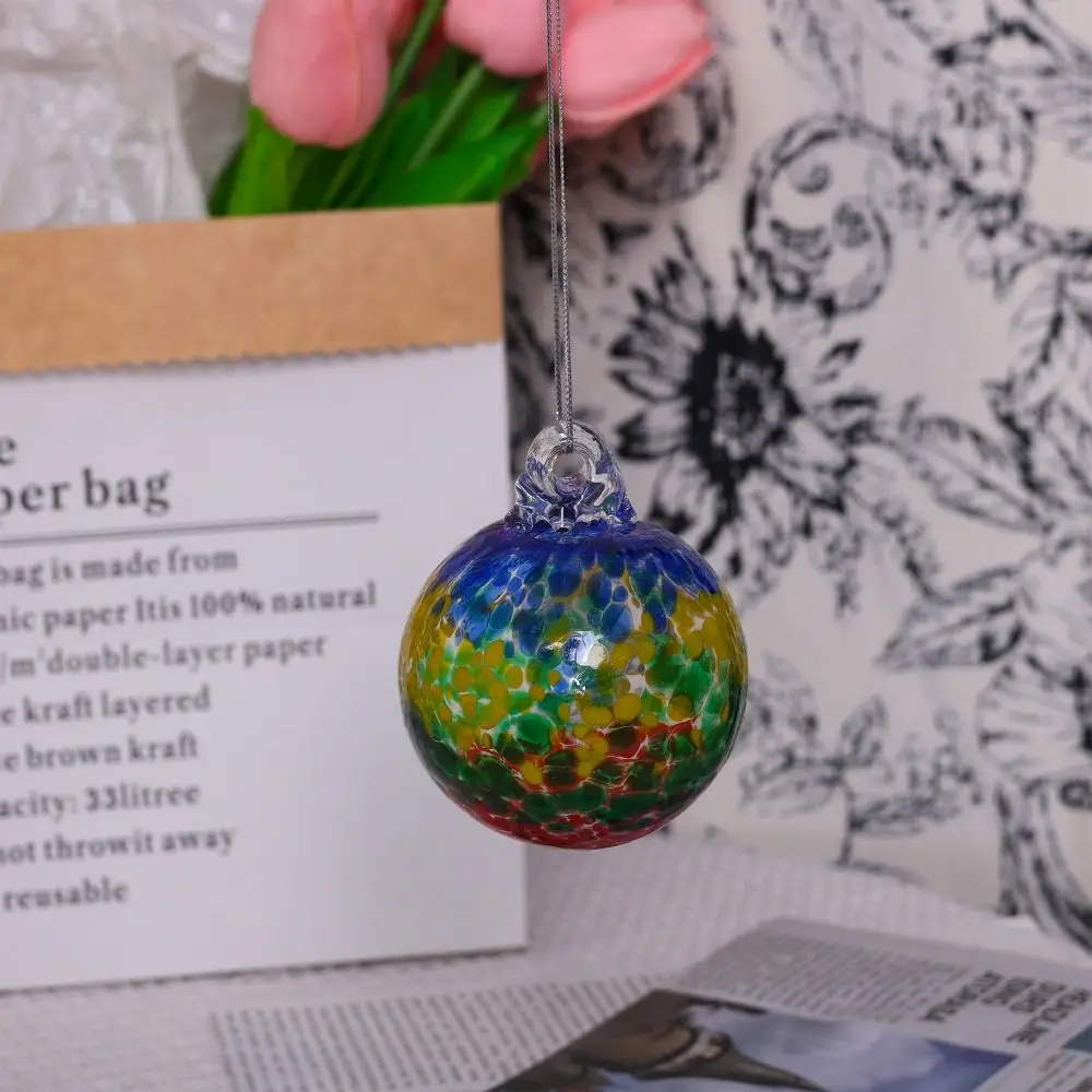 New Glass Christmas Ball Ornaments Hanging Tree Decoration Friendship Balls Colorful Hand Blown Gazing Balls Party Decor