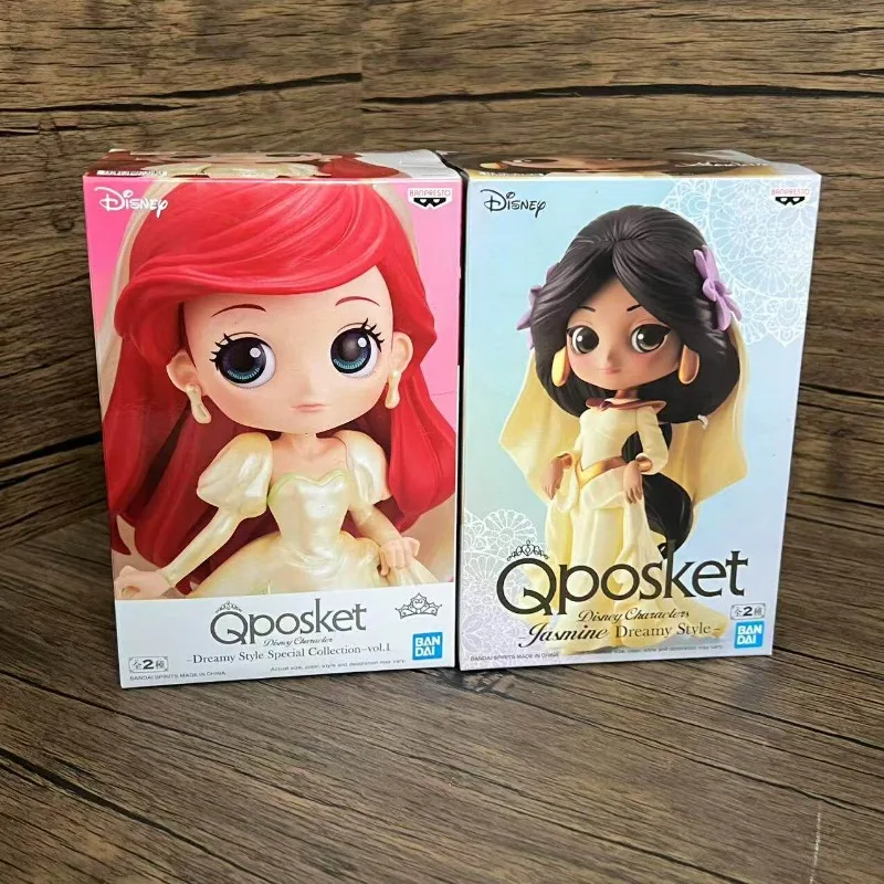 

Bandai Original Qposket Disney Princess Jasmine Ariel Dreamy Style Action Figure Toys for Boys Girls Gift Collectible Model