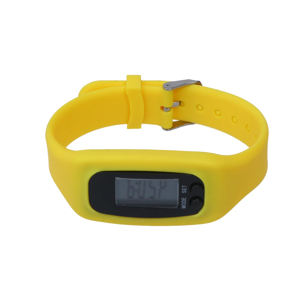 

1pc Pedometer Bracelet Multifunctional Sports Pedometer Bracelet Time Calorie Mileage Tracker For Men Women Yellow Casual Wear