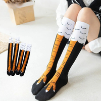 Men Women Funny 3D Chicken Socks Print Cartoon Cosplay High flexibility Thigh High Sock Cotton Fashion Thin Toe Feet