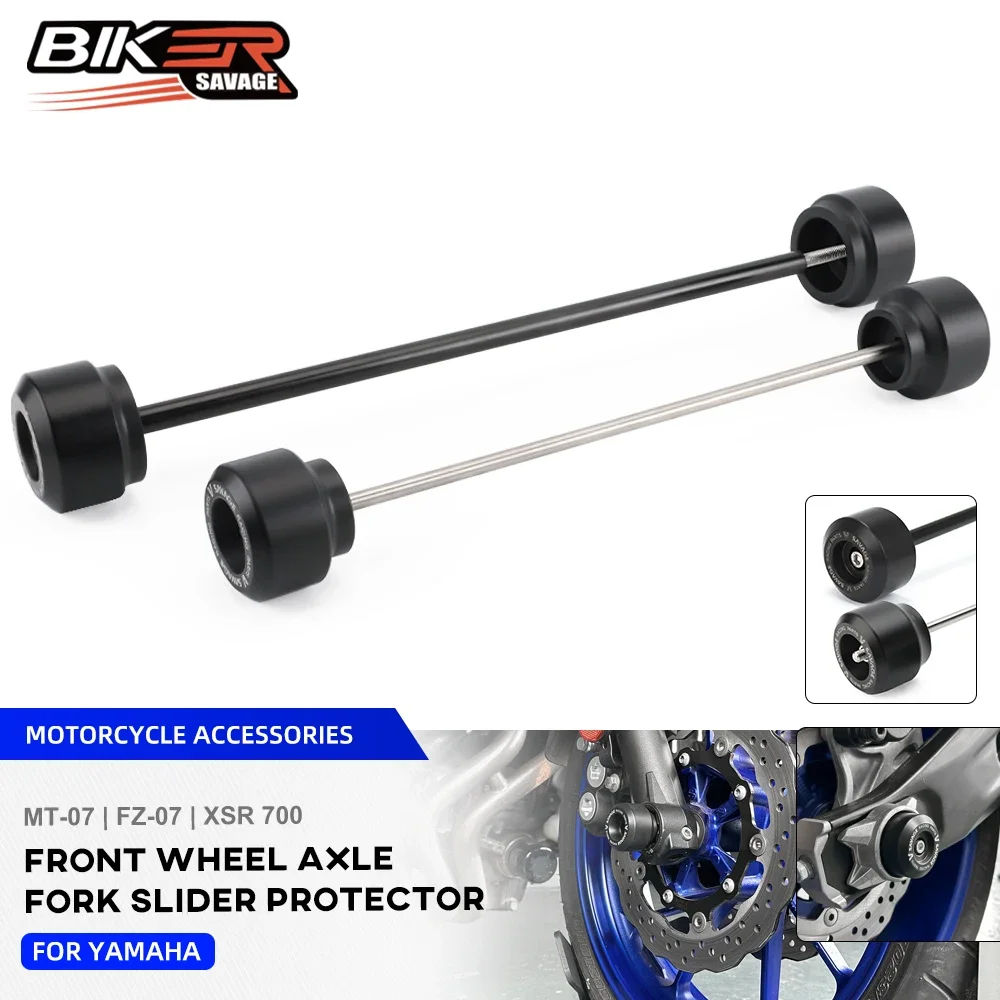 

For Yamaha MT-07 FZ-07 XSR 700 Rear Front Wheel Spindle Fork Slider Protector Motorcycle Wheel Hub Protector MT07 2014-2024