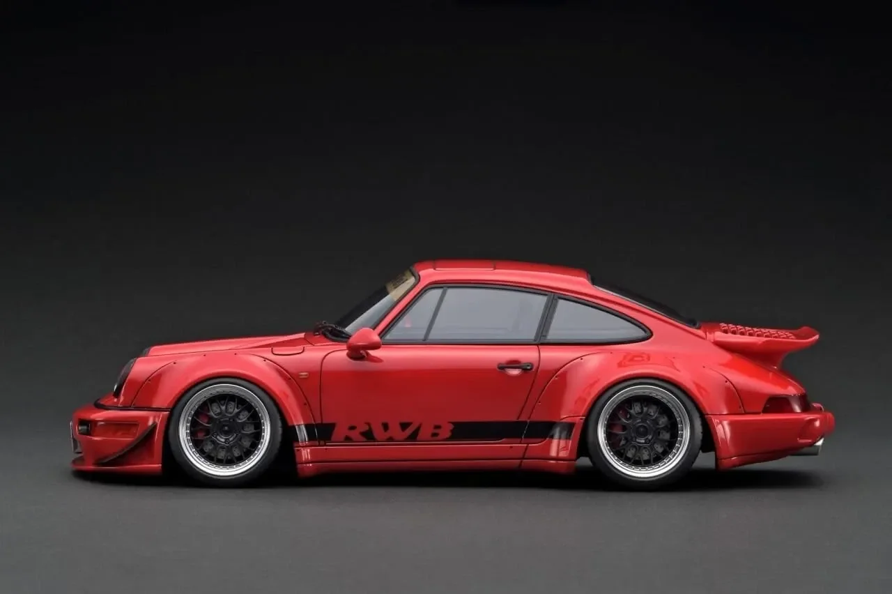 Modello di accensione 1/18 RWB 964 Collezione di modelli di auto in resina rossa IG3636