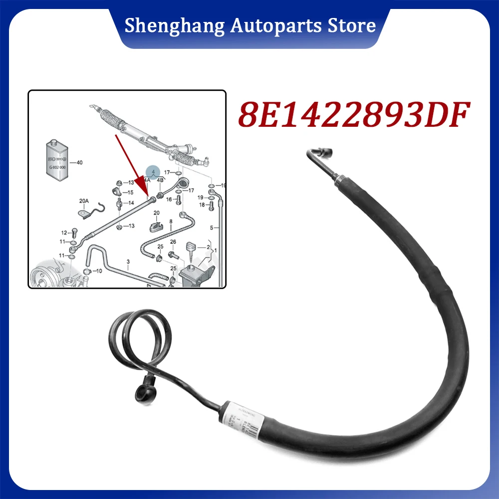 

8E1422893DB LHD Power Steering Pressure Hose Line 8E1422893DF 8E1422893CH For Audi A4 B6 B7 Quattro 2002-2008 1.8L 2.0L