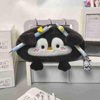 2025 Cartoon Little Penguin Pen Bag Pencil Case Large Capacity Plush Pencil Case School Supplies Stationery Bag