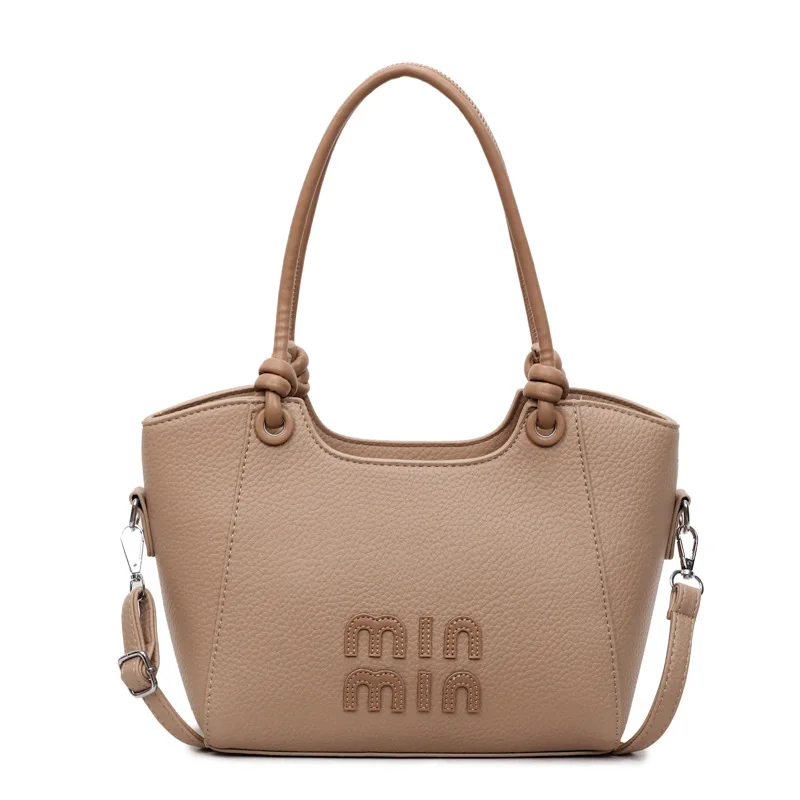 Tas Selempang Warna-Warni Model Bucket untuk Wanita, Tas Bahu Serbaguna dengan Pegangan Atas, Tas Selempang Minimalis untuk Perjalanan Kerja