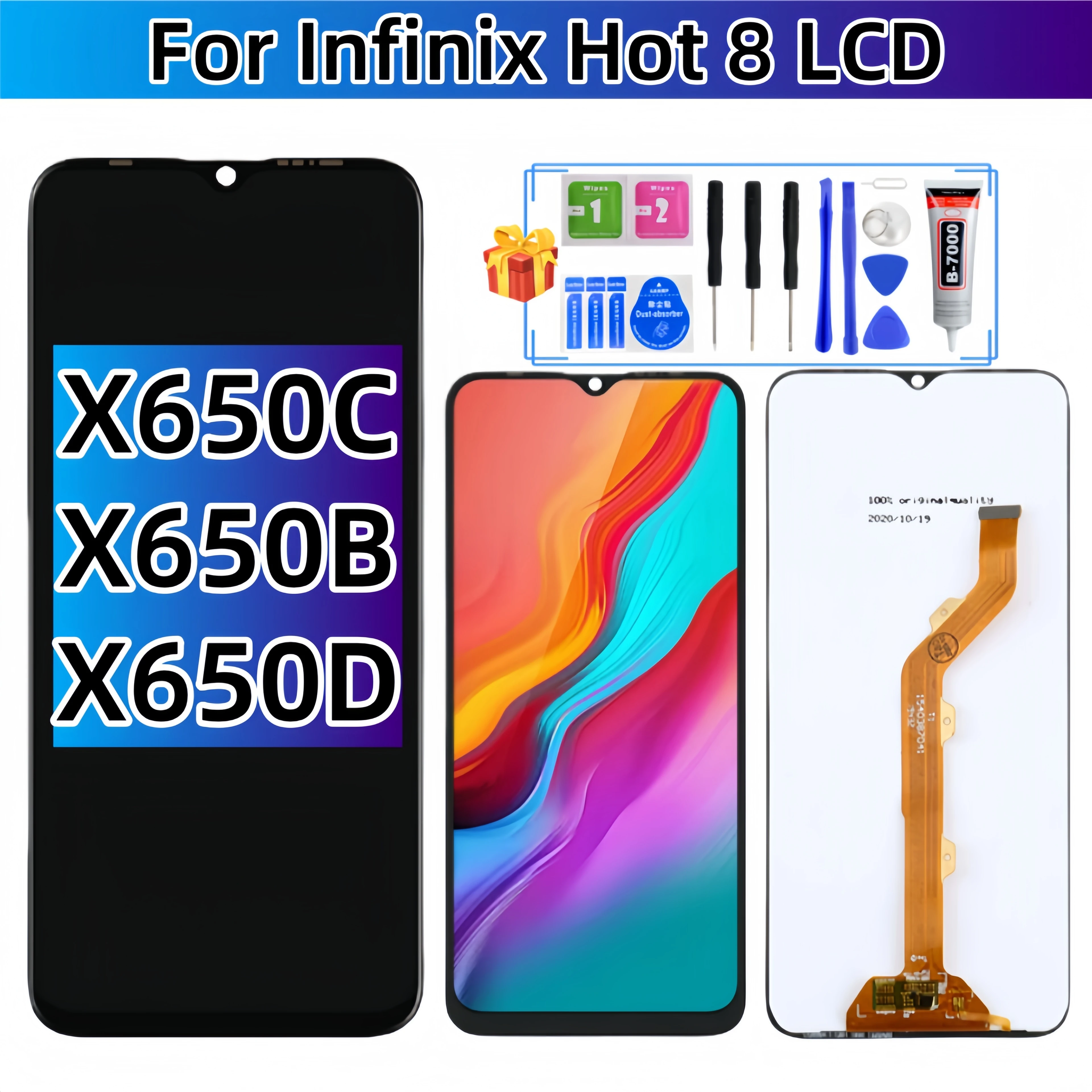 

For Infinix Hot 8 X650C X650B X650D LCD Display Touch Screen Assembly LCD Replacement Parts