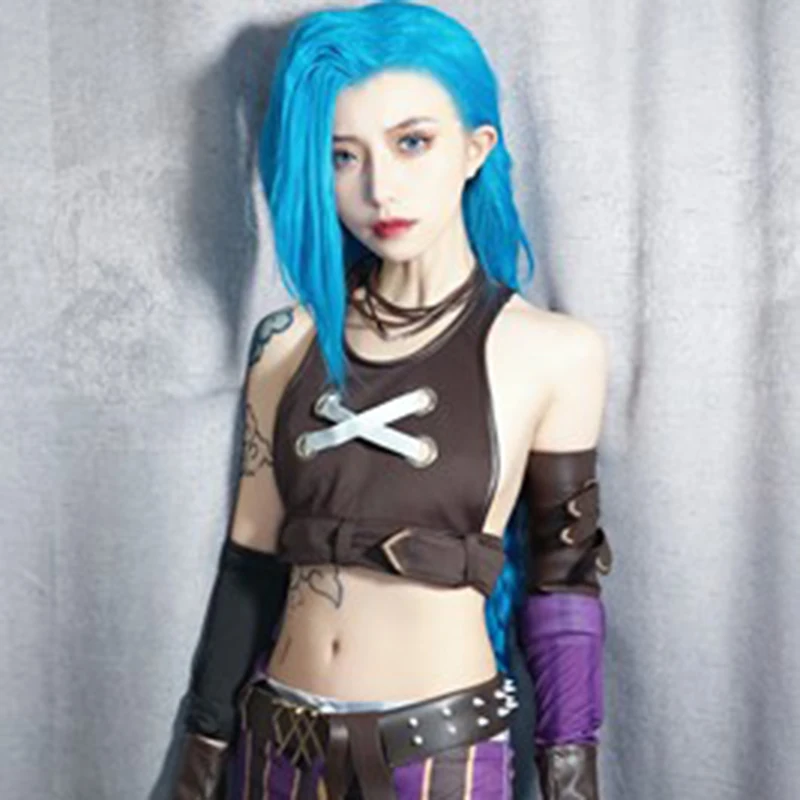 Game Jinx Tattoo Sticker Waterdichte Tijdelijke Volwassen Unisex Gothic Lolita Cosplay Prop Accessoires