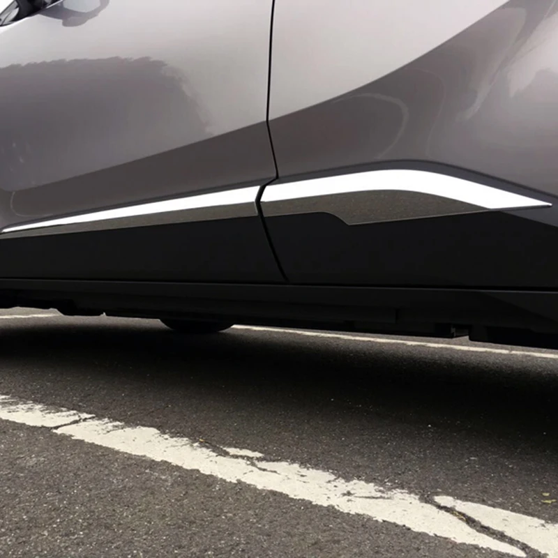 For Toyota C-HR CHR 2016-2022 Side Door Body Molding Strips Decoration Cover Trim Car Styling