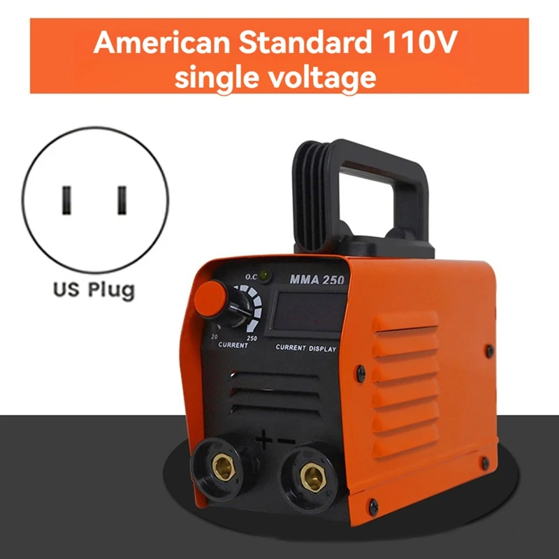 Portable MMA250 Arc Welder Inverter Welding Machine 110V Mini Iron Electric Welding Equipment Car Repairing Tool US Plug