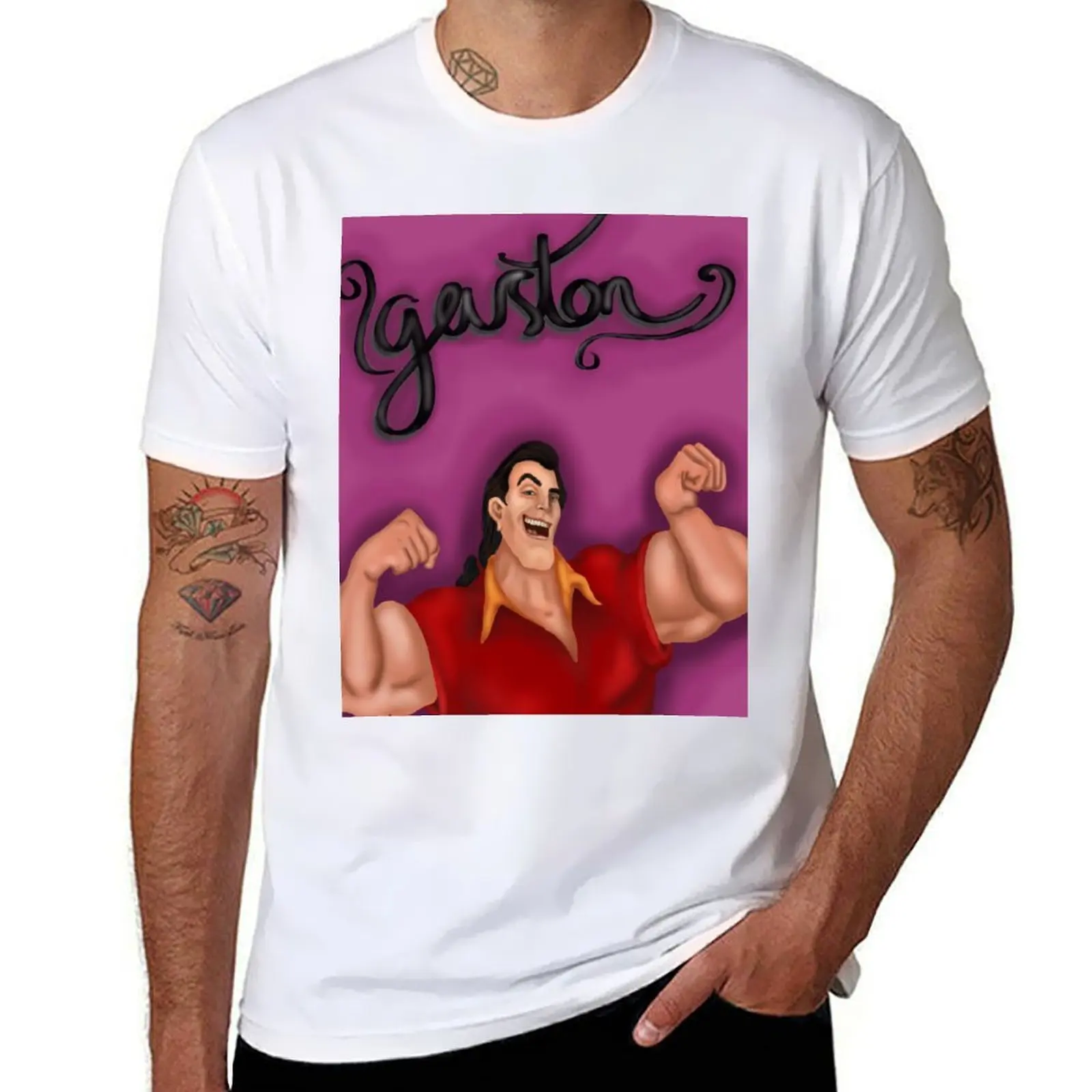 

Gaston - Villains - FairyTales T-Shirt anime figures boys whites mens t shirts casual stylish