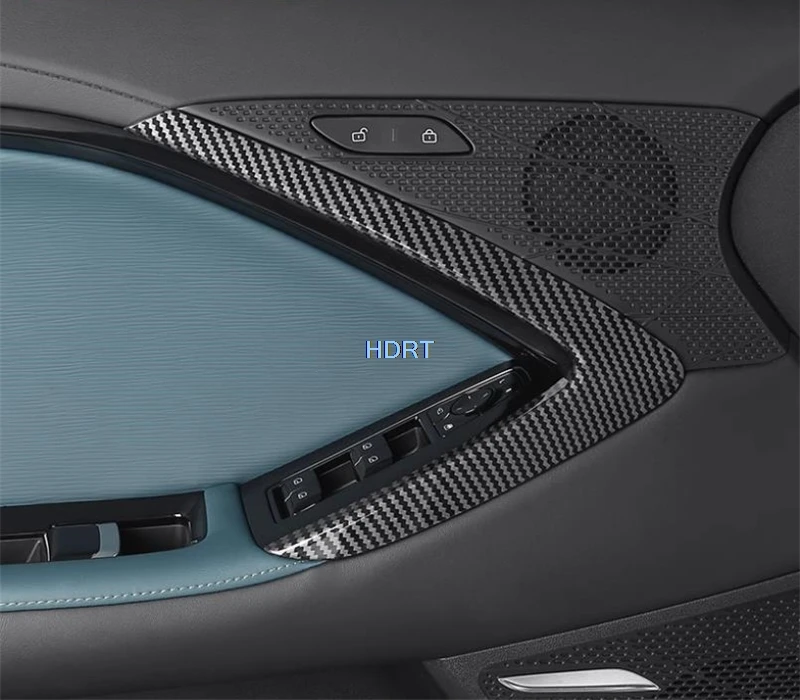 Car Styling Carbon Fiber Interior Steering Wheel Air Vent Outlet Cover Gear Shift Head Window Control Panel For MG 7 MG7 2023 + - Image 6