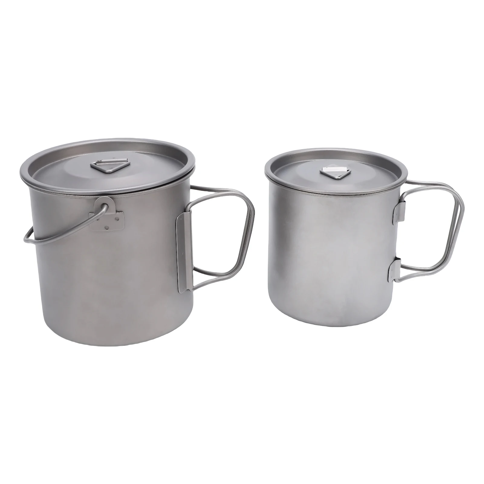 

Outdoor Camping Cup Ti Cup with Folding Handle Set 45ml 750ml Lightweight Stackable Travel Mug for Hiking