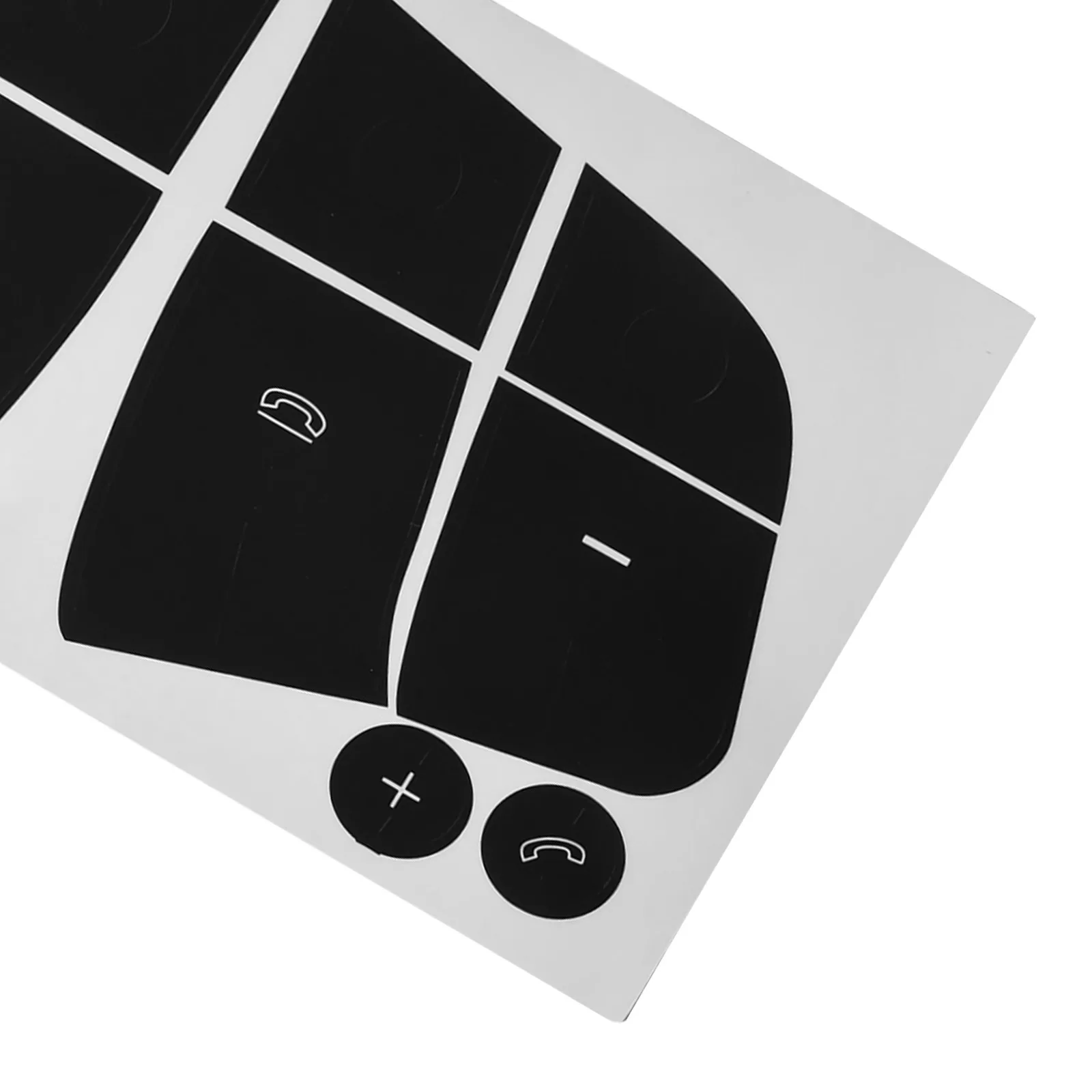 Black Steering Practical Use Push Button Type Unique Black Overlay Design White Lettering Black Overlay Design