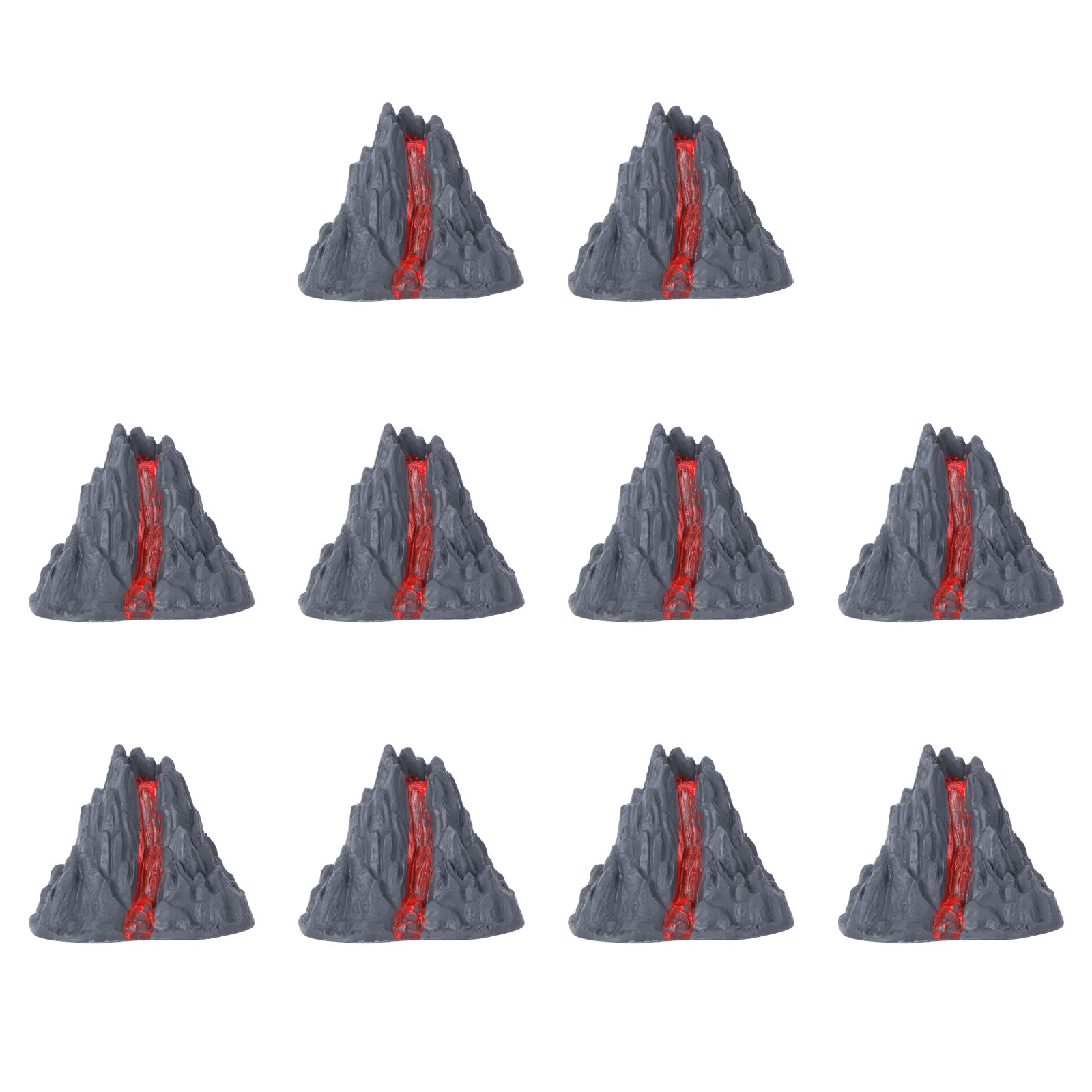 

10 Pcs Artificial Volcano Model Toddler Volcanoes Plastic Simulation Decor Desktop Decoration