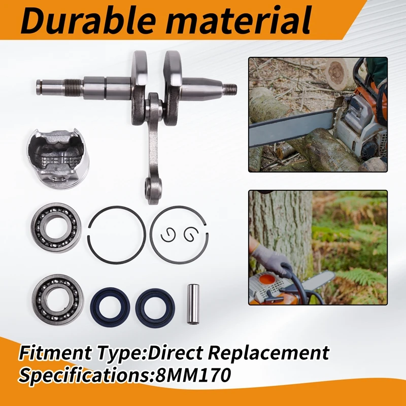 2025 جديد 8MM170 بالمنشار العمود المرفقي تحمل مجموعة كبّاس ل Stihl MS170 180 018 017 أجزاء المنشار