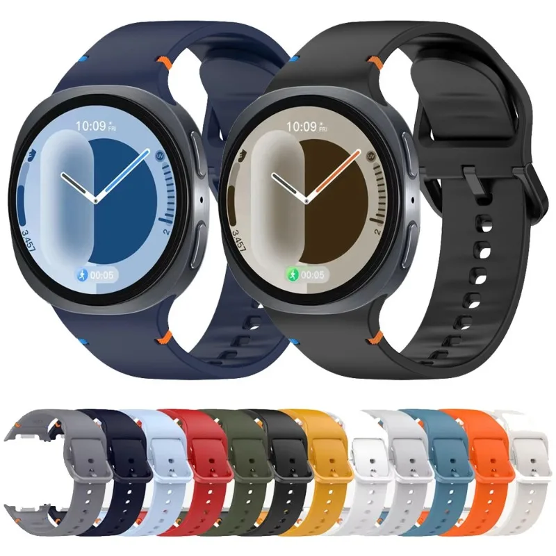 1:1 Offizielles Silikon-Watchbanbd für Samsung Galaxy Watch 8 40/44 mm Sport, bequemes Armband für Galaxy Watch 8 Classic 46 mm