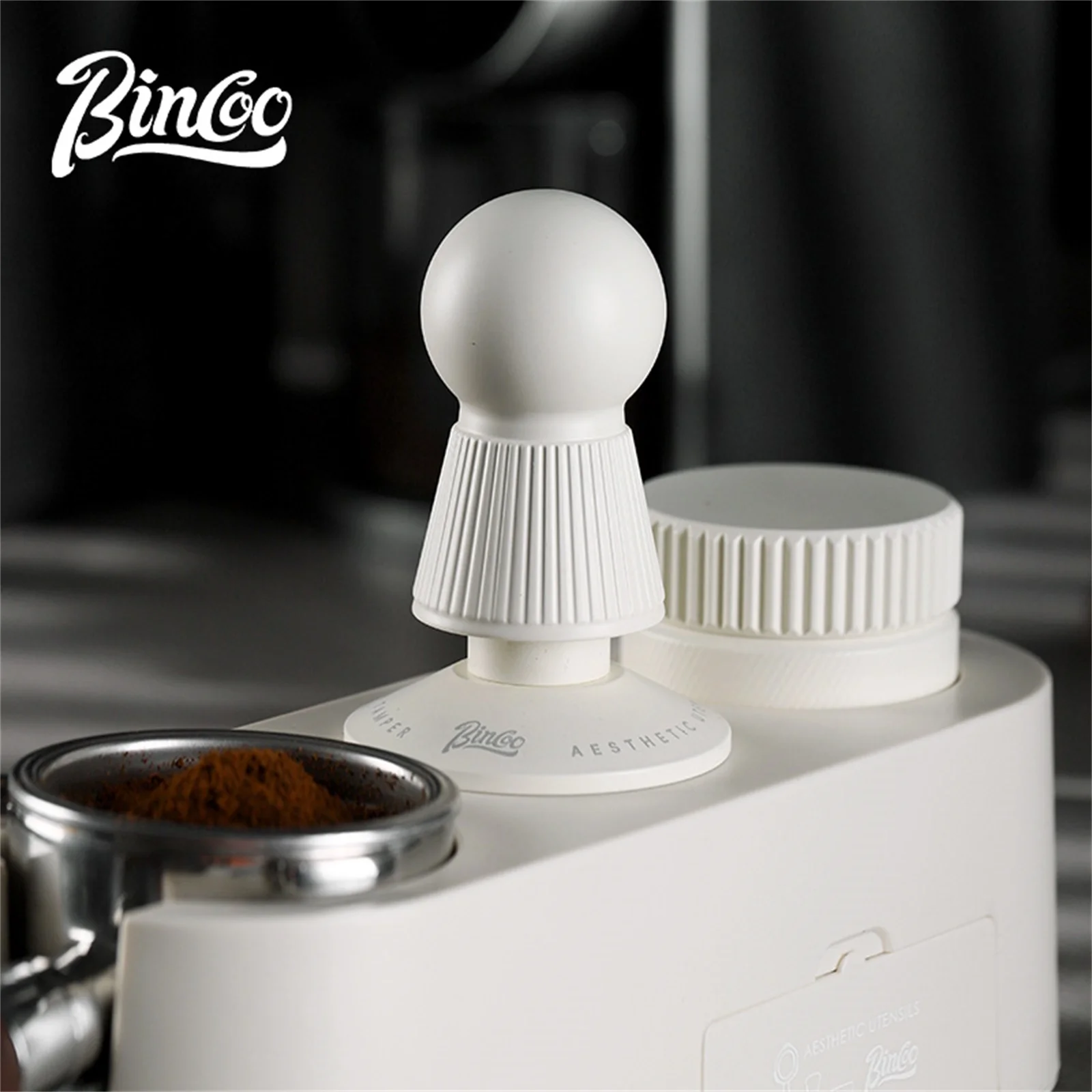 BINCOO 58mm Coffee Tamper 30lb Constant Pressure Espresso Tamper with Calibrated Spring Loaded Coffee Leveler Home Barista Tools