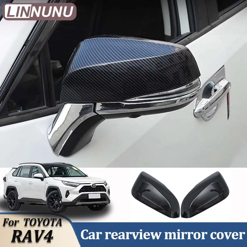 

LINNUNU автомобильное зеркало заднего вида, декоративная крышка для Toyota RAV4 XA50 2023 2024 2025, внешние аксессуары, устойчивые к царапинам