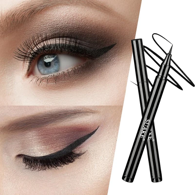 1 Stuks Zwarte Waterdichte Snelle Eyeliner Vloeistof Langdurige Anti-Olie Eyeliner Potlood Natuurlijke Make-Up Cosmetische Schoonheid Oogjes