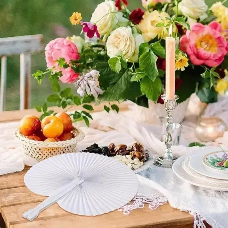 

A52E Personality Folding Paper Fans Art Craft Chinese Dance Fan Beautiful Wedding Fan