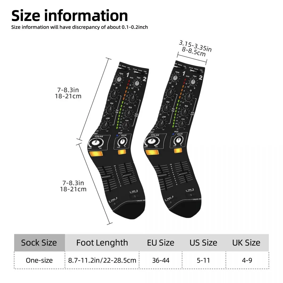 Audio Mixer Socks Harajuku High Quality Stockings All Season Long Socks Accessories for Unisex Birthday Present