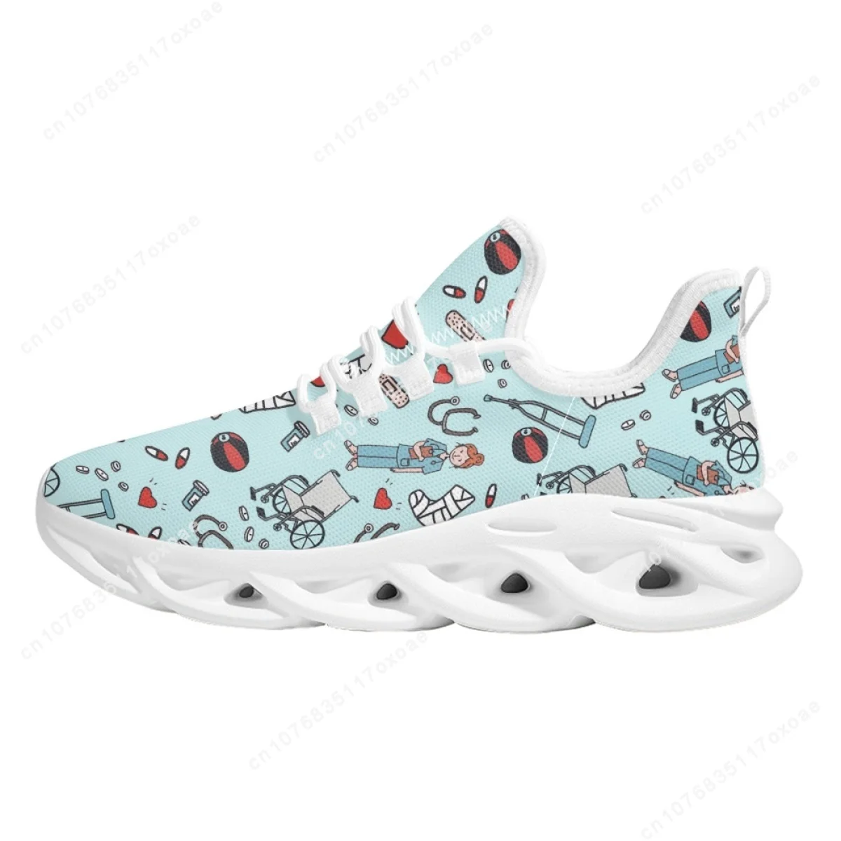 2023 Lace-up Sneakers Nurse Surgical Shoes Casual Flat Shoes Hospital Working Outdoor Non-Slip Walking Shoes Tennis