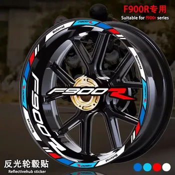 Odblaskowe akcesoria motocyklowe modyfikacja opon koła naklejki piasty naklejki obręcz taśma w paski do BMW F900R R17 Cal