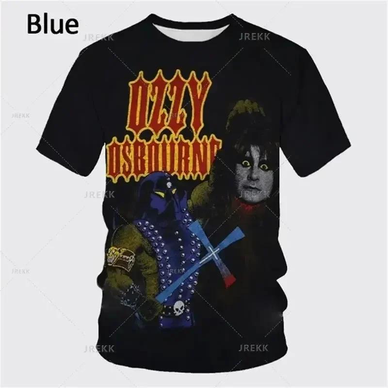 فاسق الفرقة روك باند Ozzy Osbourne طباعة تي شيرت الإبداعية مغني الراب موضة قصيرة الأكمام الملابس تي شيرت ثلاثية الأبعاد للرجال طفل التي شيرت