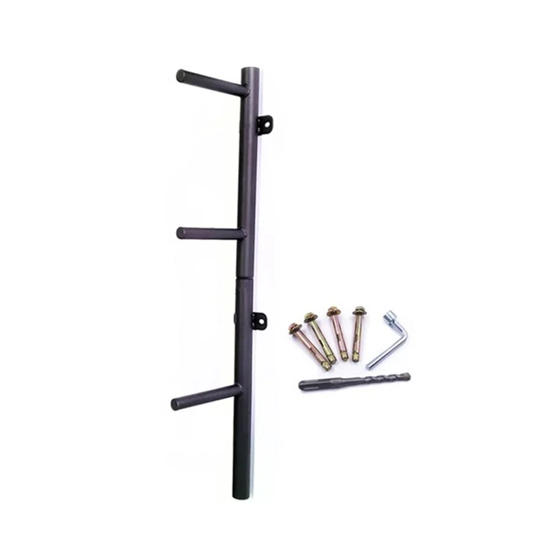 Barbell Plate Rack Stand Weight Bar Holder  Storage Wall Mount Squat Fitness Home Gym Equipment Space Saving