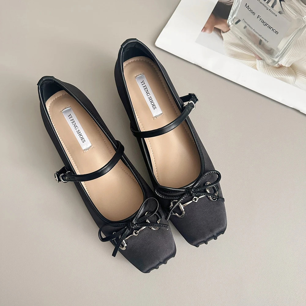 Nuevos y versátiles zapatillas de ballet de satén para Las - Main Image